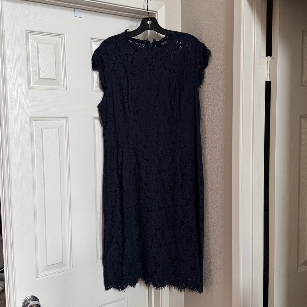 Merokeety Navy Lace Cocktail Dress